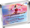 Gymnastics Horizontal Vibrix Acrylic Award [A43BH-GG]