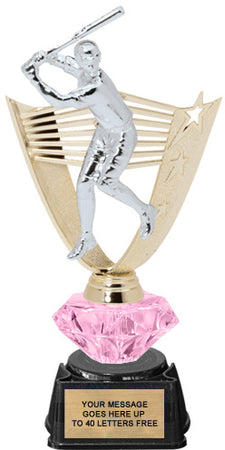 Softball Diamond Riser Victory Backdrop Trophy [TDRRGVYB-9-SB]