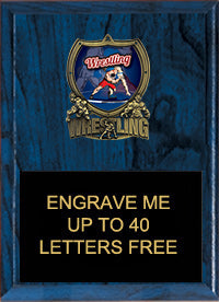 Wrestling Sport Shield Plaque [PSHLD810-WS-8-x-10]