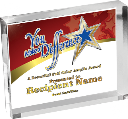 Achievement Horizontal Vibrix Acrylic Award [A43BH-CORP]