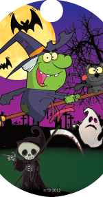 Halloween- Witch Kid Dog Tag Insert [DT-2339]