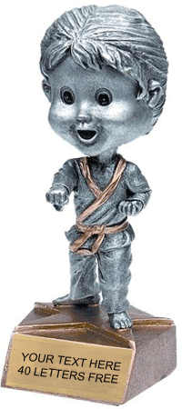 Martial Arts Bobblehead Jr. Resin Trophy - Female [BHJR-MF]