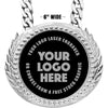 6 inch Champion Chain w/ Black Engraving Plate - Silver [CECSP-K-SLV]