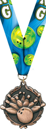 Bowling Wreath Medal- Bronze [MP18-BW-B]