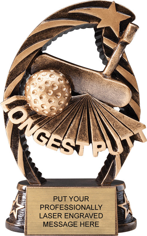 Longest Putt Flame Resin Trophy [RFLG6-LP]