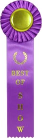 Best of Show Single Streamer Rosette Ribbon [R10R1-BOS]