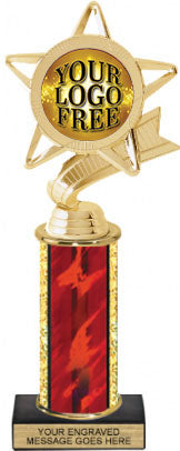 Star & Pennant Custom Insert Trophy w/ Column [TXi12-P43]