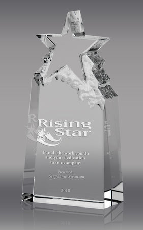 Crystal Star on Mountain Award - 8 inch [CRMTN-8-X]