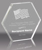 Hexagon Acrylic Award- 5 inch [AHEX-5-Q]
