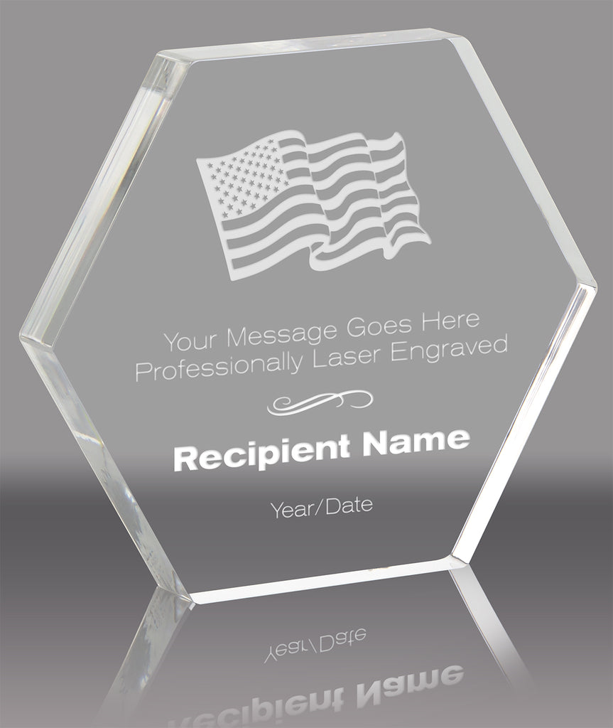 Hexagon Acrylic Award- 5 inch [AHEX-5-Q]
