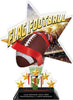 Flag Football Shattered Star Colorix Acrylic Trophy- 10 inch [TACR10-STR-FLGFB-Q]