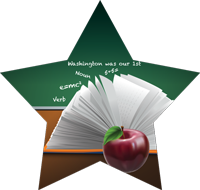 Education/Knowledge/Academics: Apple Star Insert [ST-4336]