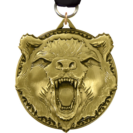 2" Mascot Bear Ultra-Impact 3-D Medal [MDTD2-MSCT-BEAR]