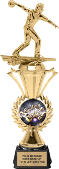 Bowling Insert Holder Radiance Riser Trophy [TPWSBR-i-BW]