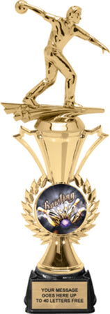 Bowling Insert Holder Radiance Riser Trophy [TPWSBR-i-BW]