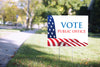 Patriotic Political Wavy Flag Yard Sign - 18 x 12 inch [YS1812-POL-WVY]