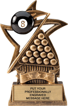 Billiards Sweeping Star - 6" Trophy [RM16STR-BL]