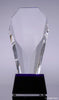 Faceted Crystal Fan Award with Blue Accents - 8.5 inch [CM634]