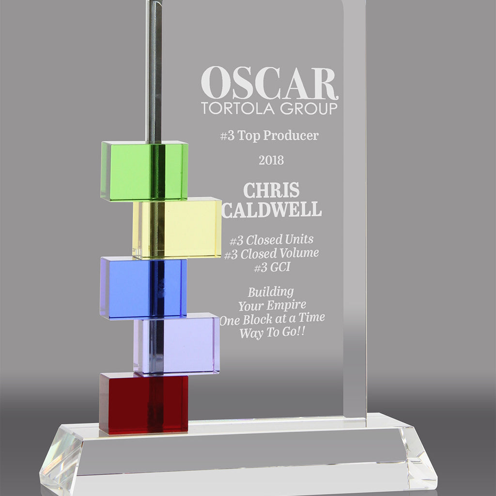 Colorful Blocks Crystal Awards