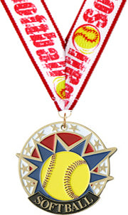 Softball USA Sport Medal- Gold [M2USA-SB-G]
