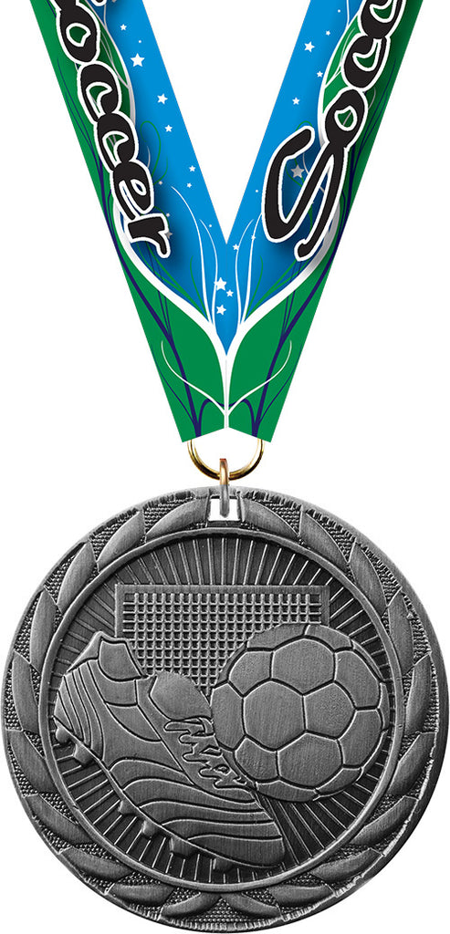 Soccer FE Iron Medal- Silver [MCFE-SC-S]