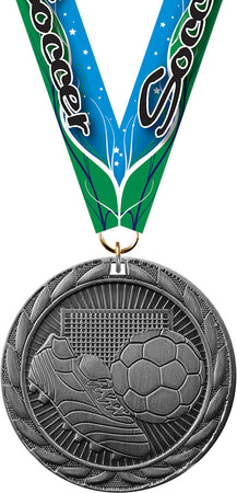 Soccer FE Iron Medal- Silver [MCFE-SC-S]