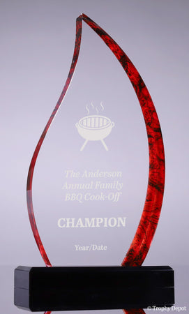 Avanti Flame Acrylic Award - Red [AJCP87-RED]