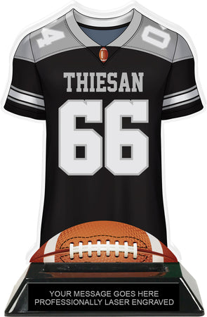 Football Jersey Colorix-T Acrylic Trophy- Gray [TACR7-JSY-FB-GRY-Q]