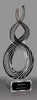 Clear & Bronze Art Glass Twist- 9.5 inch [AGC35]