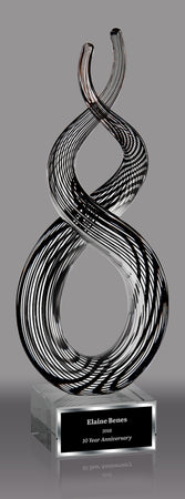 Clear & Bronze Art Glass Twist- 9.5 inch [AGC35]