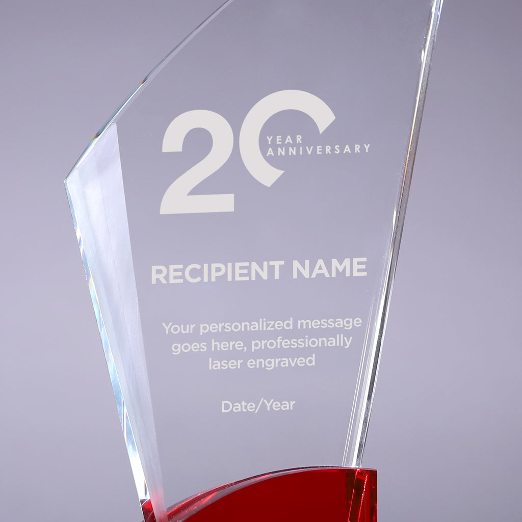 Crystal Fan Awards on Red Bases