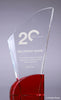 Crystal Fan on Red Base - 9.25 inch [CM56RD-9]