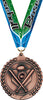 2.75 in Baseball Wreath Framed Medal- Bronze [M311-BS-B]