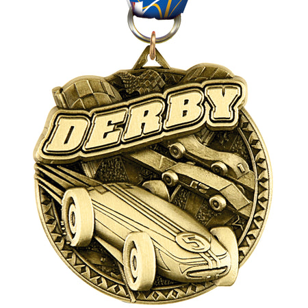 2" Derby Ultra-Impact 3-D Medal [MDTD2-PNWD]