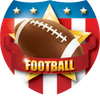 Football Stars & Stripes Shield Insert [SH-2569]