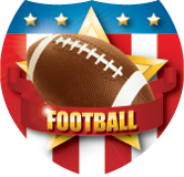 Football Stars & Stripes Shield Insert [SH-2569]