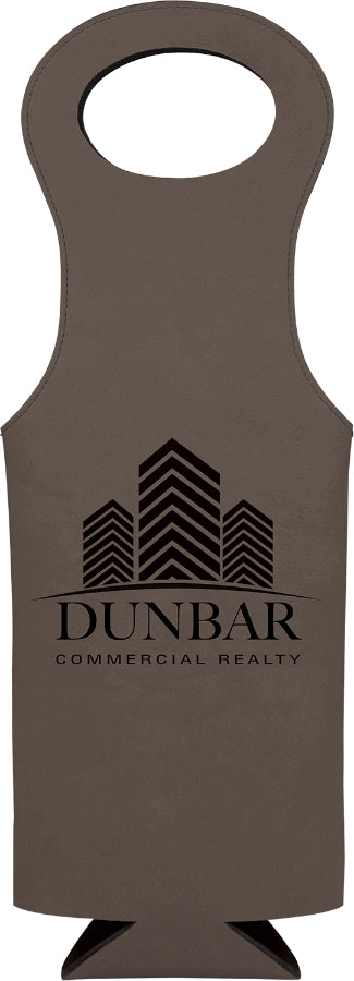 Gray Leatherette Wine Bag  [WNHJ-396]