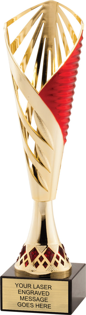 Sunburst Duotone Cups with Red Diamond Accents