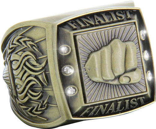 Finalist Championship Ring with Activity Insert-Martial Arts Gold [RGSJ-G-FIN-MA]