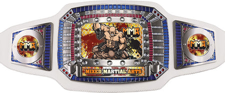 MMA Champion Award Belt- White & Silver [CAB-52-WHT-MMA]