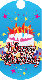 Happy Birthday Dog Tag Insert [DT-1220]