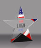 Acrylic Star with Black Accents - 6.5 inch [ATSTRI-6-FC-Q]
