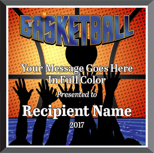 Basketball Square Graphix Plaque [PGFXQ66-BK]