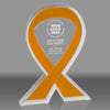 Orange Awareness Ribbon Acrylic Award - 6 inch [ATRIB-ORG-6-Q]