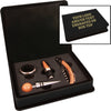 Black-Gold Laserable Leatherette 4-Piece Wine Tool Set [WJT53A]