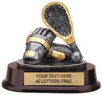 LaCrosse Theme Pewter Finish Resin Trophy [SGR4010LT]