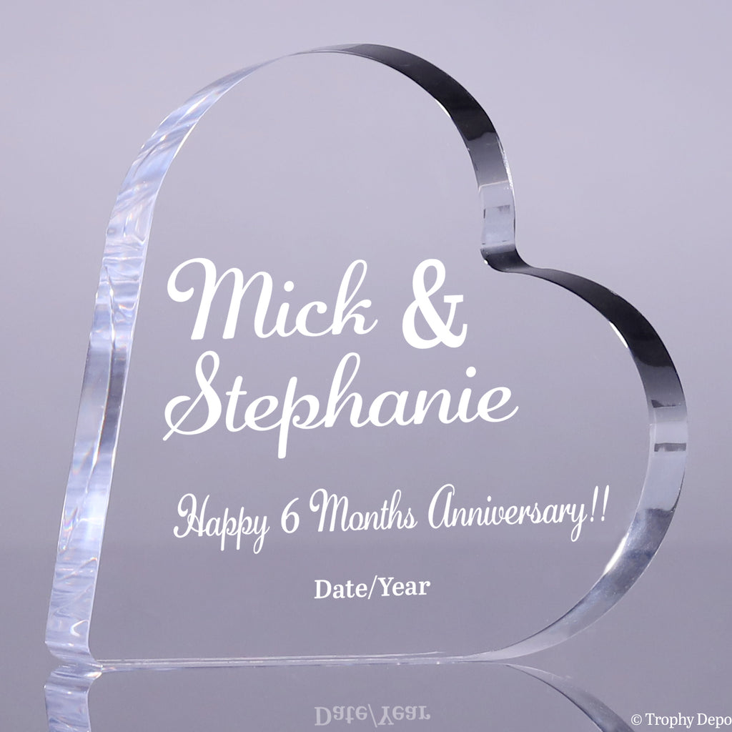 Acrylic Heart Awards- Engraved or Color