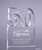Number 50 Acrylic Award - 6 inch [ATNM-50-6-Q]