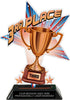 3rd Place Shattered Star Colorix Acrylic Trophy- 7 inch [TACR7-STR-3RD-Q]