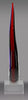 Red & Blue Dragon Tail Art Glass [AGC1-14]